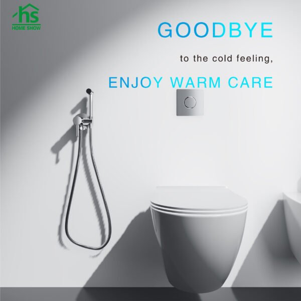 Finished in wc Handdouche bidet - warm-koud mengkraan