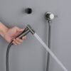 H087303980cf94397bb528b3a4d216e09g Luxe Handdouche Bidet Set Mat Grijs - Shattaf Bidet Sprayer - Bidetkraan Toilet - RVS 304 - Bidetdouche Compleet - Grijs